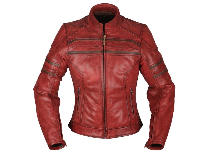 Modeka Iona Motorrad Lederjacke Damen (rot)