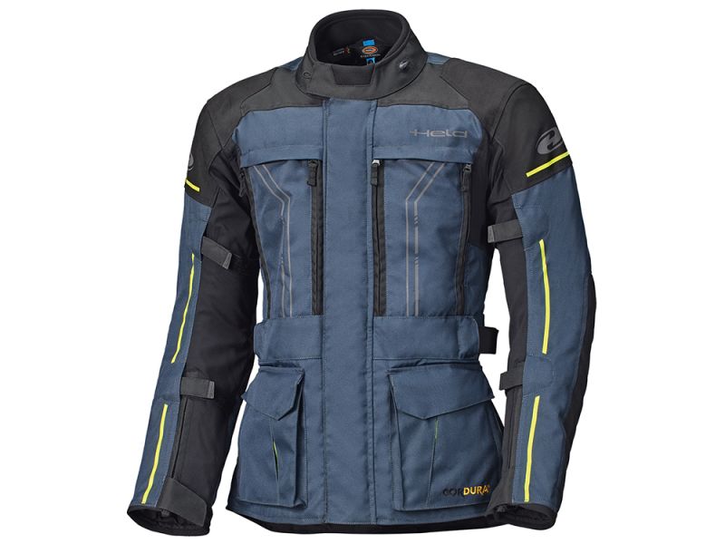 Held Pentland Top Adventure Motorradjacke (navy blau / neongelb)-XXL