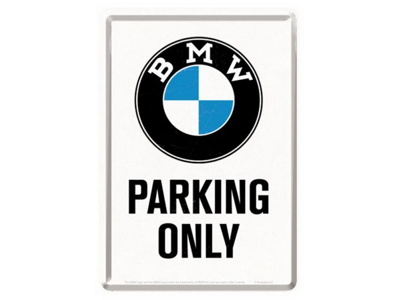 Nostalgic-Arts Cartolina di latta BMW Parking Only (10x14cm)