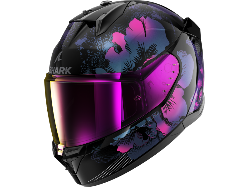 Shark D-Skwal 3 Mayfer Integralhelm (Schwarz/Blau/Pink)