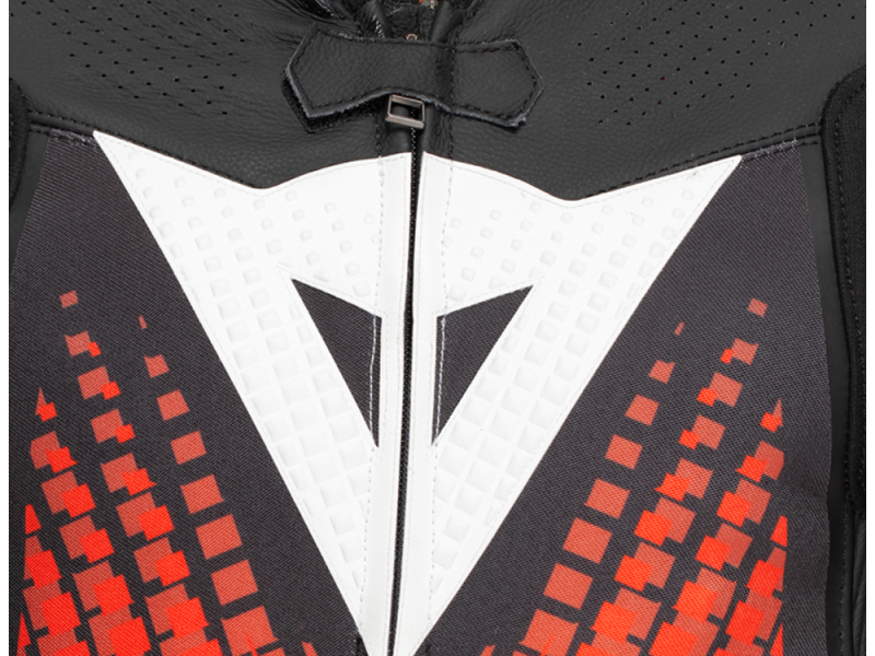 Dainese Laguna Seca 6 1tlg. Motorradlederkombi (Schwarz/Weiß/Rot)