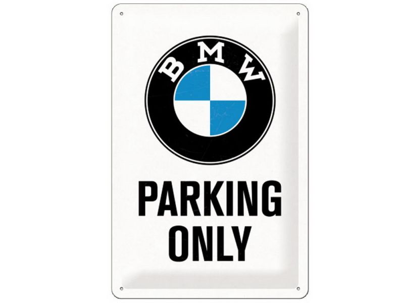 Nostalgic-Arts Cartello in metallo BMW Parking Only (20x30cm)