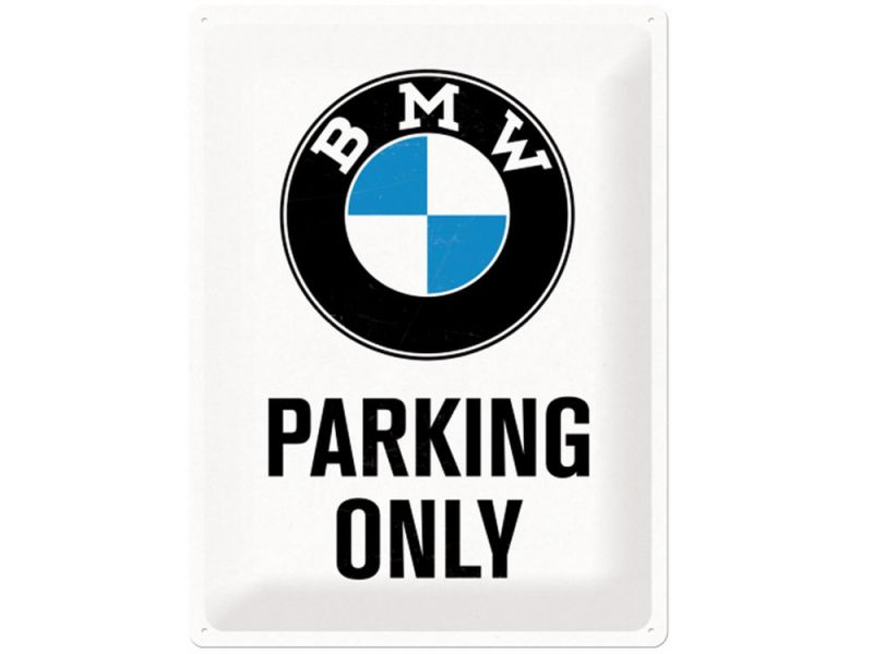 Nostalgic-Arts Cartello di latta BMW Parking Only (30x40cm)