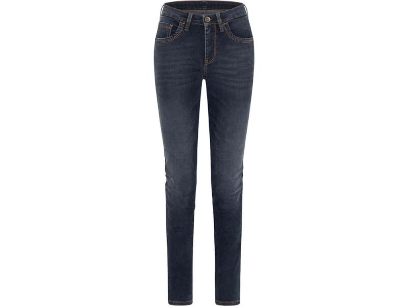 Rokker RT Mid Waist Slim Jeans Lady kurz incl. Protektoren (Blau)