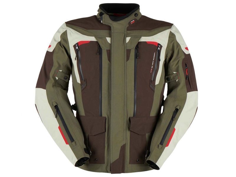 Furygan Voyager Motorradjacke (kaffee / perlgrau / anthrazit)