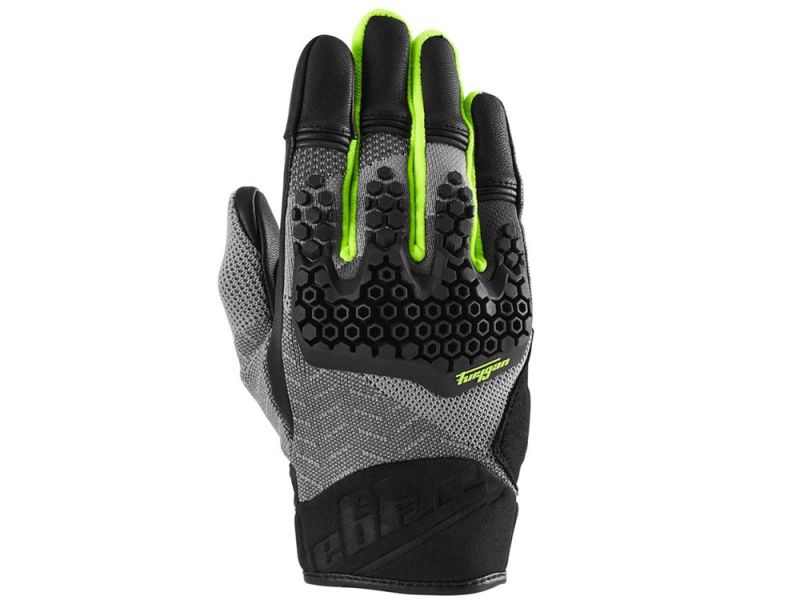 Furygan Jack Motorradhandschuhe (schwarz / grau / gelb fluo)