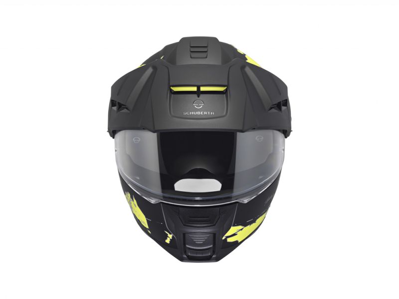 Schuberth E2 Atlas Motorradhelm (Schwarzmatt/Fluogelb)