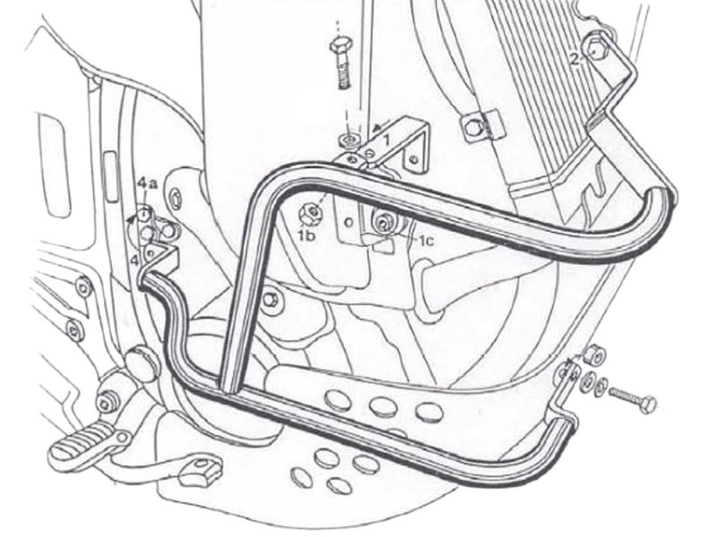 Hepco & Becker Barra di protezione Honda XRV 650 / 750 Africa Twin (nero 1988-1992)
