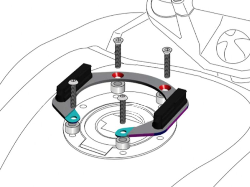 Hepco & Becker Anello serbatoio Lock-it per BMW / KTM / Ducati