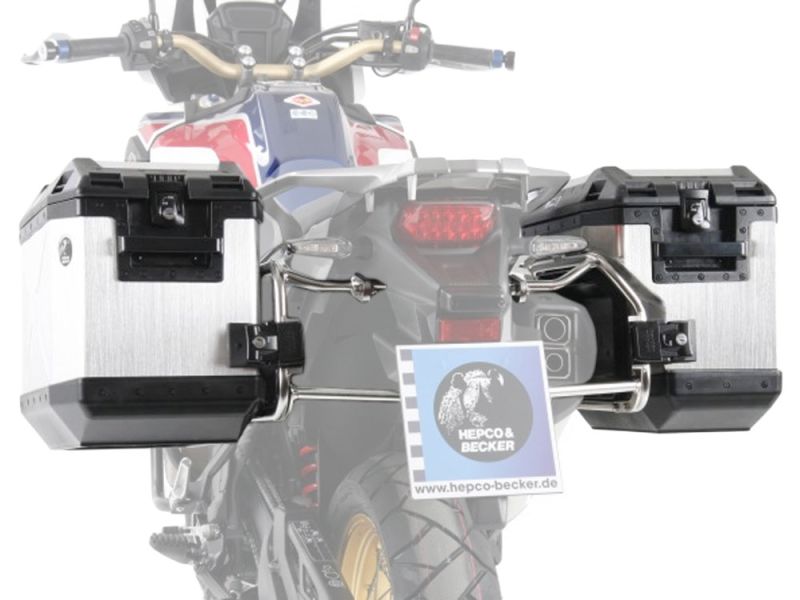 Hepco & Becker Set di borse laterali per moto Xplorer con portapacchi Honda CRF 1000 Africa Twin (2016-)