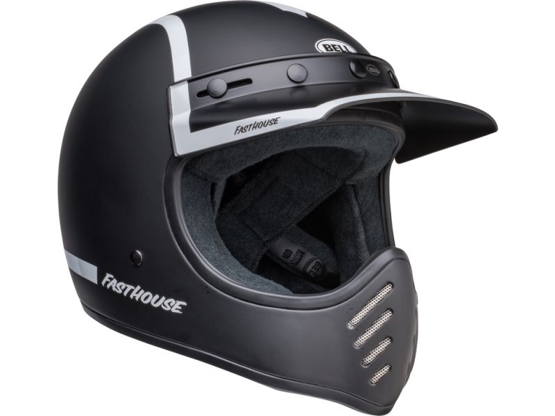 Bell Moto-3 Fasthouse Old Road Crosshelm (schwarzmatt/weiß)