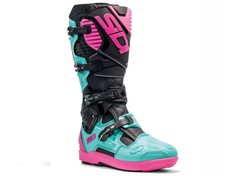 Sidi Crossfire 3 SRS Motorradstiefel (schwarz / minze / pink)