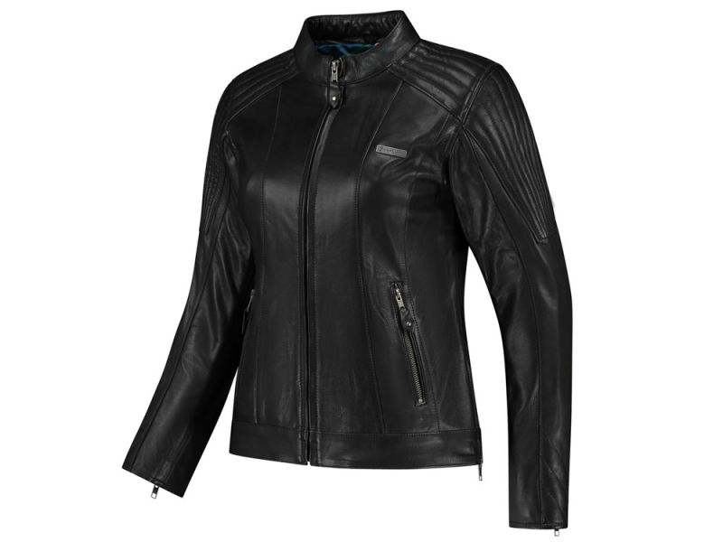 Rusty Stitches Iris Motorradjacke Damen (schwarz)