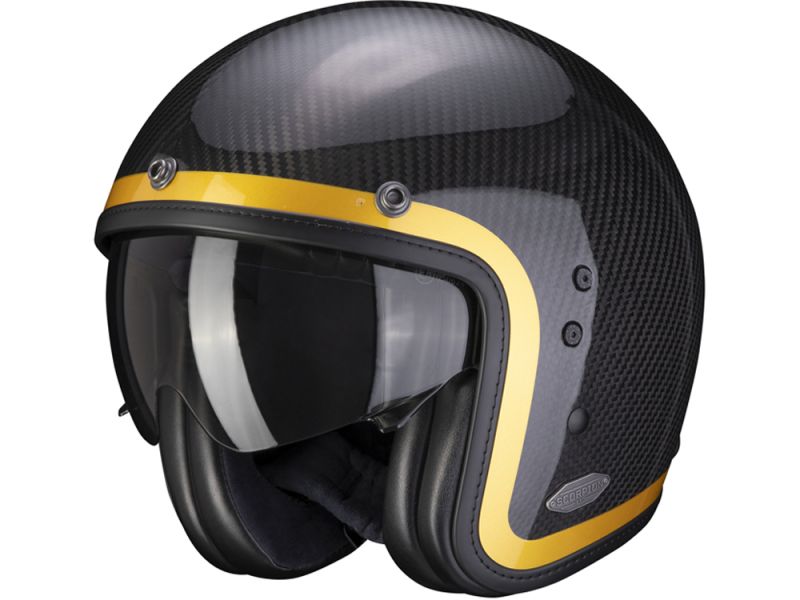 Casco Scorpion Belfast Carbon Lofty Jet (nero / carbonio / oro)