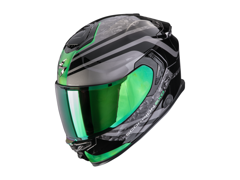 Scorpion EXO-GT Air Arten Apex 2026 Motorradhelm (Schwarz/Grün)