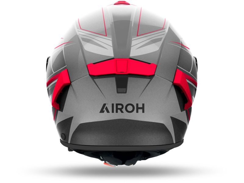 Airoh Spark 2 Shadow Motorradhelm (Graumatt/Schwarz/Rot)