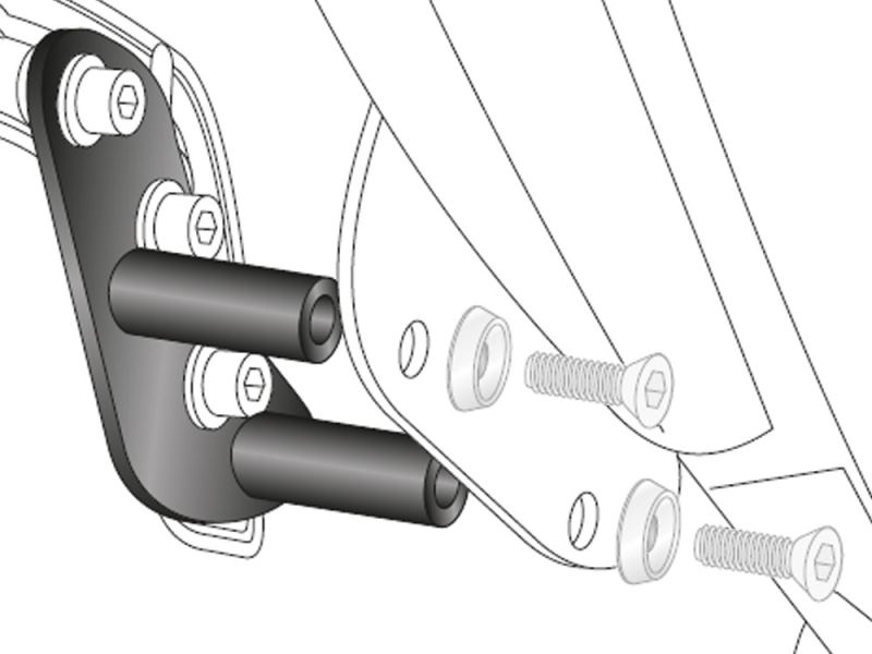 Hepco & Becker Adattatore C-Bow Ducati Diavel (destra)