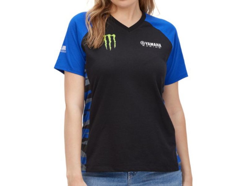 Yamaha T-Shirt Monster Energy 24 Damen (Schwarz/Blau)