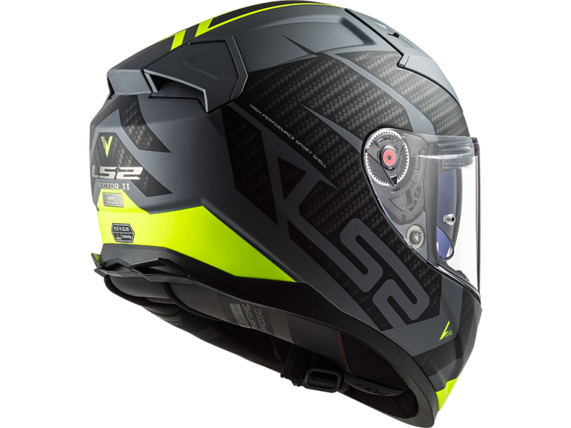 LS2 FF811 Vector II Splitter casco integrale (titanio opaco / giallo)