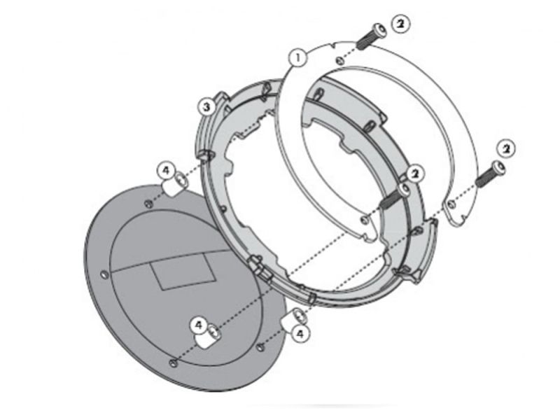 GIVI Montaggio TankLock BMW / Ducati / KMT (6 viti)