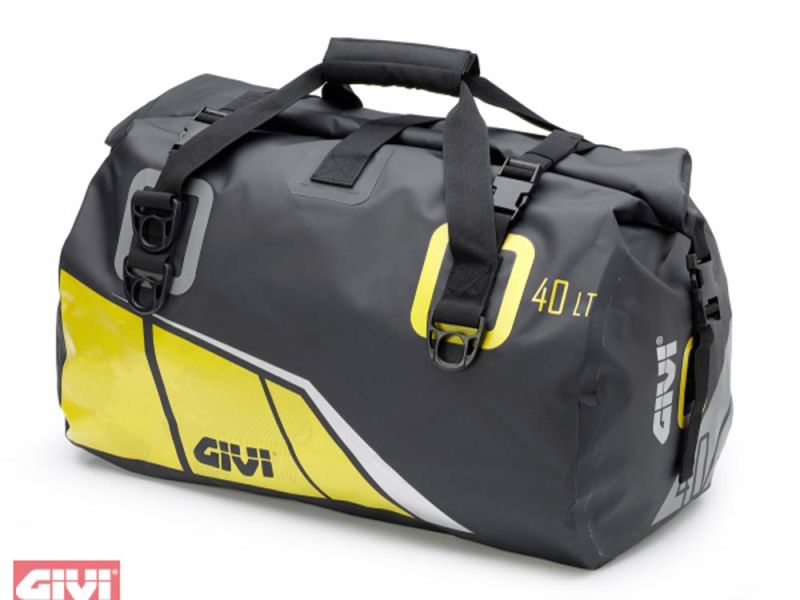 GIVI Easy Bag Rotolo portabagagli impermeabile con cinghia di trasporto (40 litri | nero / rosso)