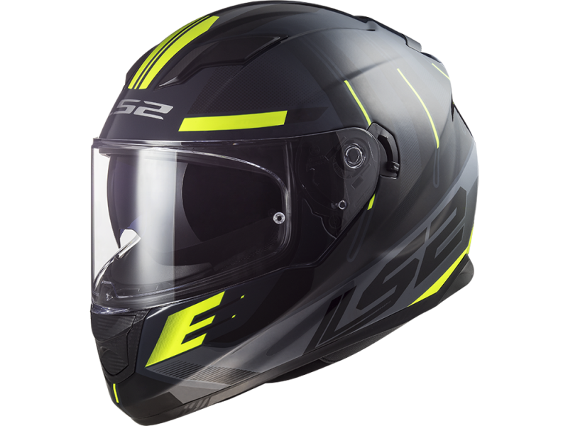 LS2 FF320 Stream Evo Shadow Integralhelm (schwarz/neongelb)
