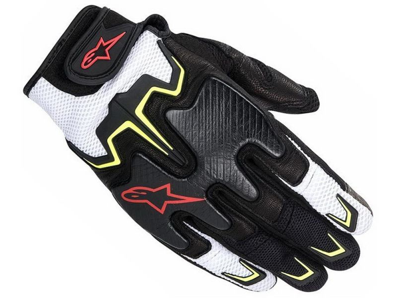 Alpinestars Guanti da moto da combattimento (nero / giallo / rosso / bianco)