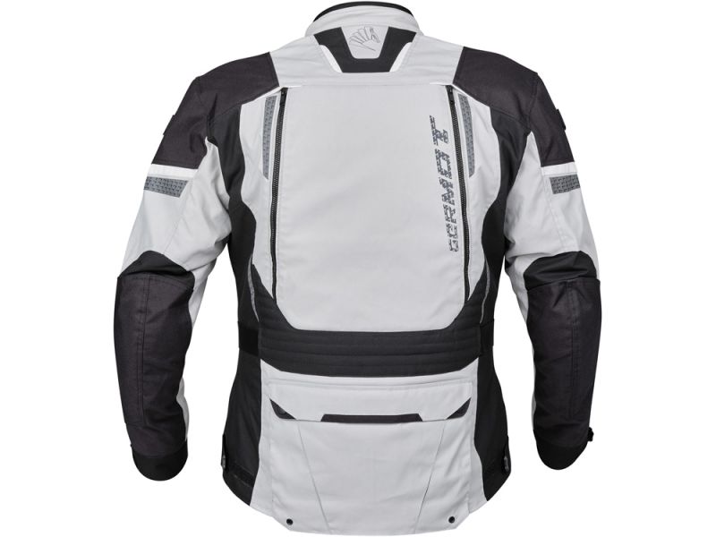 Germot InsideOut Motorrad Textiljacke (hellgrau/schwarz) inklusive Regenjacke
