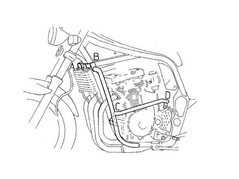 Hepco & Becker Barra di protezione Suzuki GSF 600 / S Bandit (1996-1999 cromo)