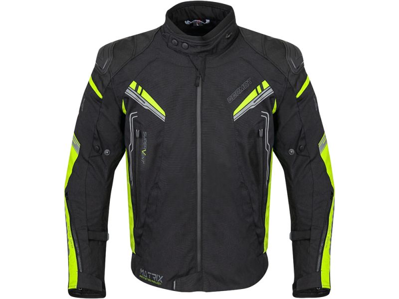 Germot Matrix Motorradjacke (Schwarz/Gelb)