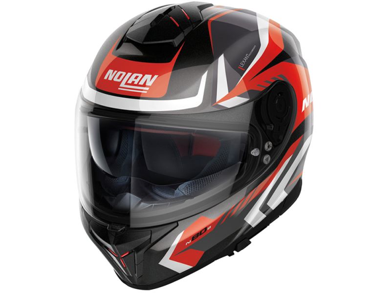 Nolan N80-8 Rumble N-Com Integralhelm (schwarz/weiß/rot)