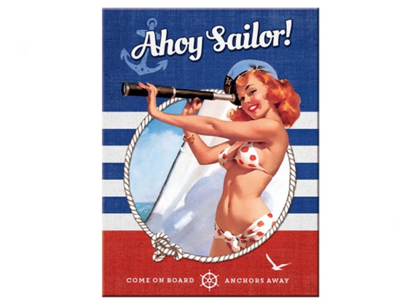 Nostalgic-Arts Magnete Pin Up Ahoy Sailor (6x8 cm)