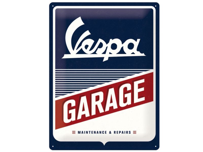 Nostalgic-Arts Insegna di latta Vespa Garage (30x40cm)