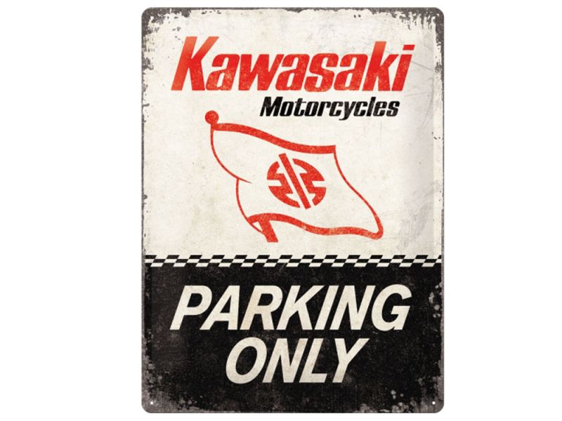 Nostalgic-Arts Cartello in metallo Kawasaki Parking Only (30x40cm)