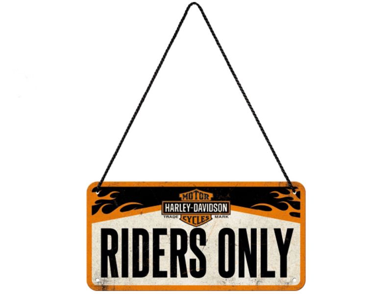 Nostalgic-Arts Cartello appeso Harley Davidson Riders Only (10x20cm)
