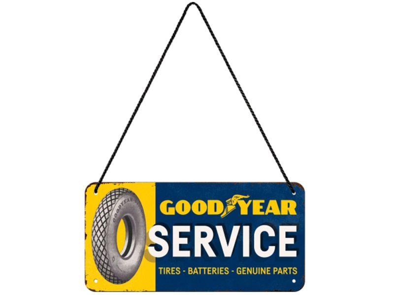 Nostalgic-Arts Cartello appeso Goodyear Service (10x20 cm)