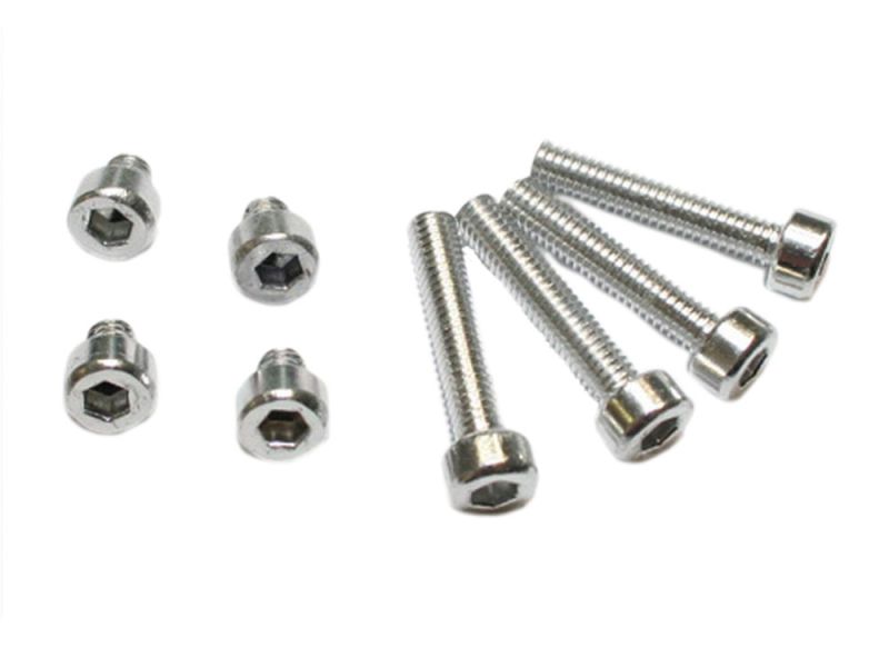 P&W Set di viti in alluminio per Conical Two (anodizzato argento)