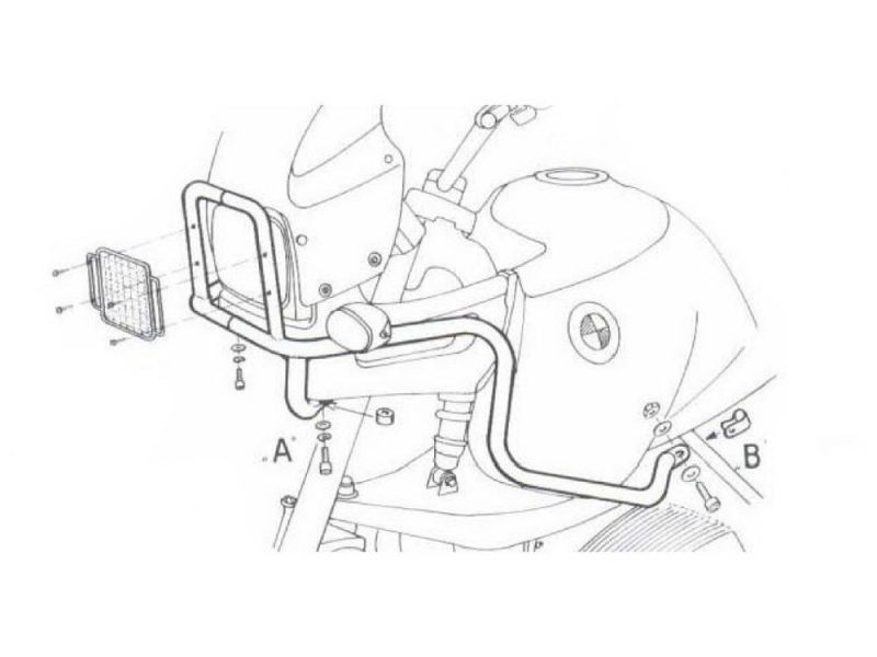 Hepco & Becker Protezione serbatoio BMW R 850 GS / R 1100 GS (cromo)
