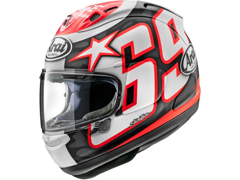 Arai RX-7V Evo Hayden Reset Replica Fullface Helmet (nero / bianco / rosso)