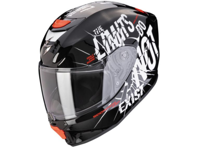 Scorpion EXO-JNR Air Boum Kinderhelm (Schwarz/Weiß)