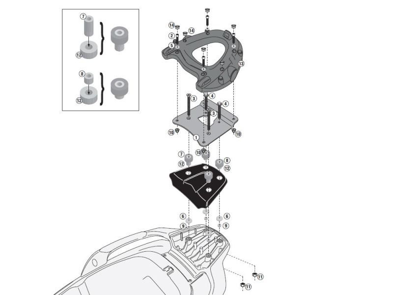 GIVI Monokey SR Portapacchi Piaggio MP3 500ie LT Sport / Business (2014-)