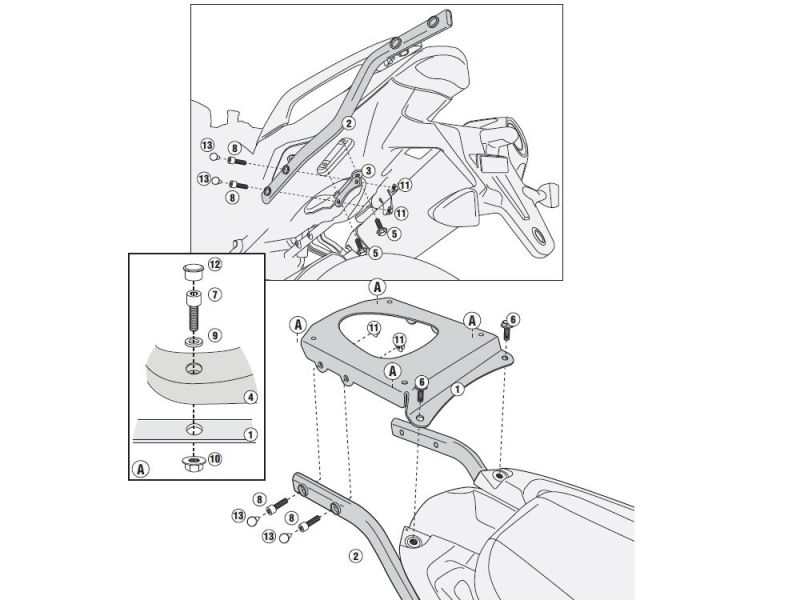 GIVI Monokey SR Portapacchi Triumph Tiger 1050 Sport (2013-)