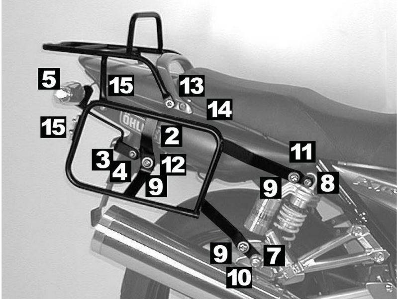 Hepco & Becker Portapacchi completo Lock-It Yamaha XJR 1300 (2007-)