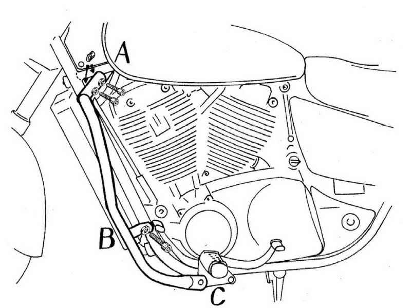 Hepco & Becker Barra di protezione Honda VT 1100 C2 Shadow Ace (1995-2000)