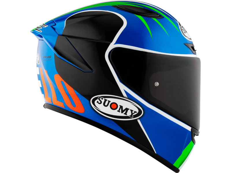 Suomy Track-1 Pecco Mugello 2022 Integralhelm (Blaumatt/Weiß/Grün)