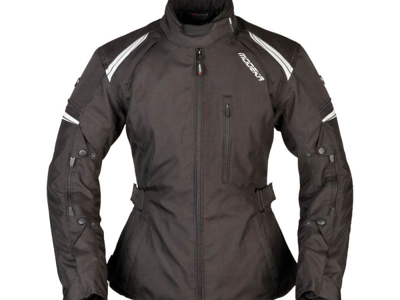 Modeka Violetta giacca da moto da donna (nero / nero)