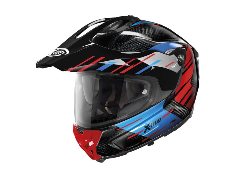 X-Lite X-552 Ultra Carbon Waypoint Adventurehelm B-WARE (schwarz/carbon/rot/blau)