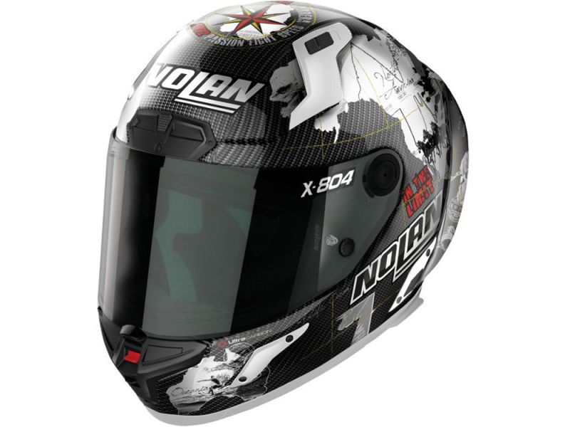 Nolan X-804 RS U.C. Replica C. Checa Integralhelm (Carbon/Silber)